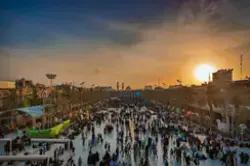 صورة جميلة لغروب الشمس لمنطقة ما بين الحرمين