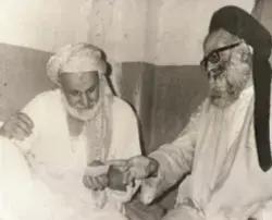 صورة العلامة الطهراني في منزل السيد هاشم الحداد في كربلاء