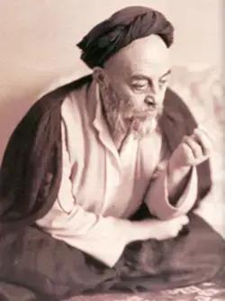 صورة العلامة الطباطبائي غارق في أفكاره